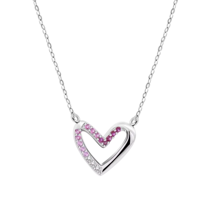 Collar Lotus Silver LP3719‑1/1 – Corazón multicolor en Plata 925