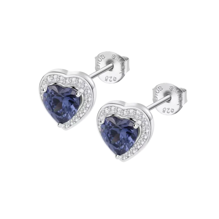 Pendientes de Plata Lotus Silver LP3784-4/1 con Circonitas en Forma de Corazón