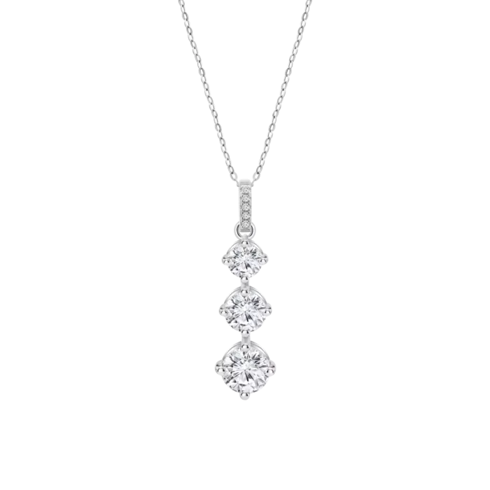 Collar Lotus Silver Colors LP3785-1/1 de Plata con Circonita para Mujer