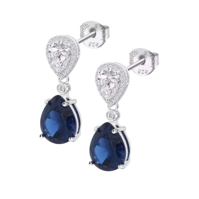 Pendientes Lotus Silver LP3788‑4/2 en Plata 925 con Circonitas Azules
