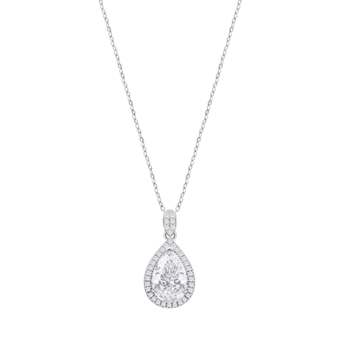 Collar Lotus Silver LP3789‑1/3 en Plata 925 con Circonita Central Blanca