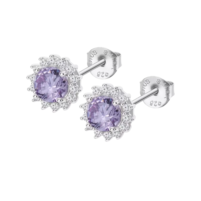 Pendientes Lotus Silver Colors LP3791-4/2 en Plata de Ley y Circonitas Lila