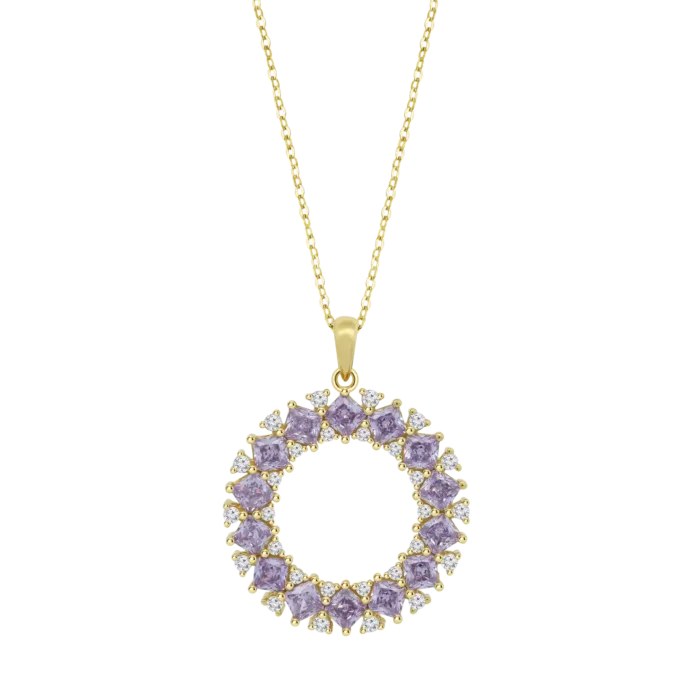 Collar Lotus Silver Colors LP3838-1/2 – Plata Dorada con Circonitas Blancas