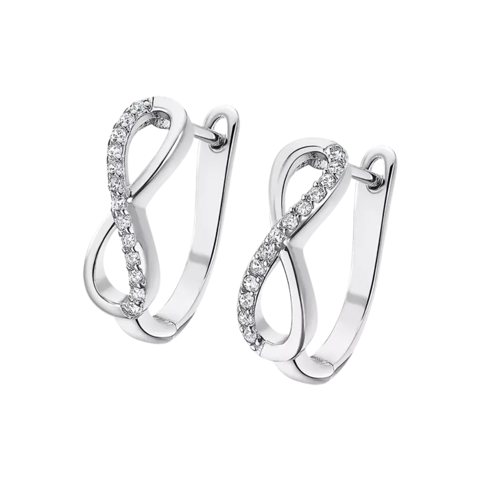 Pendientes Lotus Silver LP1872-4/1 – Plata 925 con símbolo Infinito y Circonitas