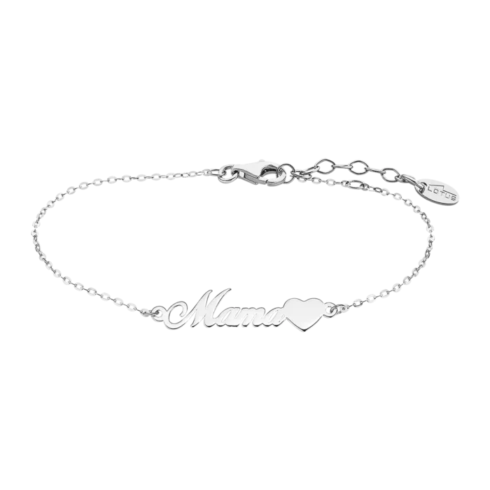 Pulsera Lotus Silver Mother's Love LP3234‑2/1 | Plata 925 Mujer con Corazón