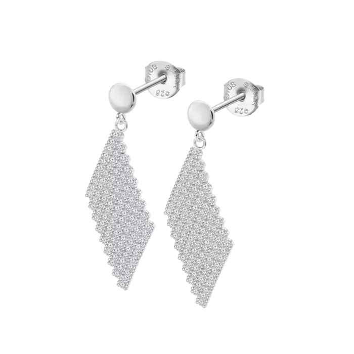 Pendientes Lotus Silver LP3806-4/1 – Plata 925 estilo Glam con acabado brillo