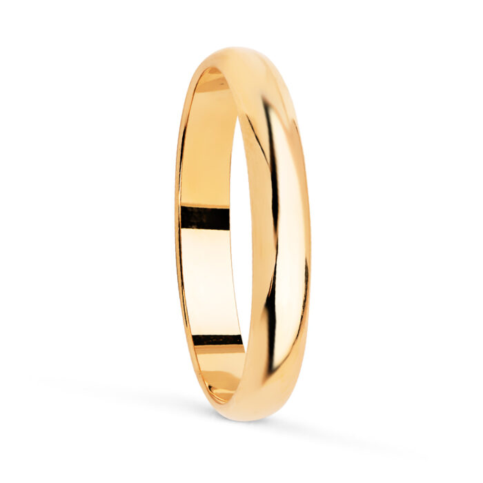 9K ALIANZA ORO AMARILLO LISA. ANCHO: 3 MM.