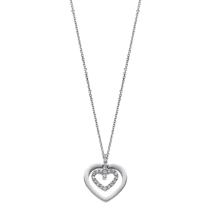 COLLAR CORAZÓN LOTUS STYLE BLISS LS1867-1/1 ACERO, MUJER