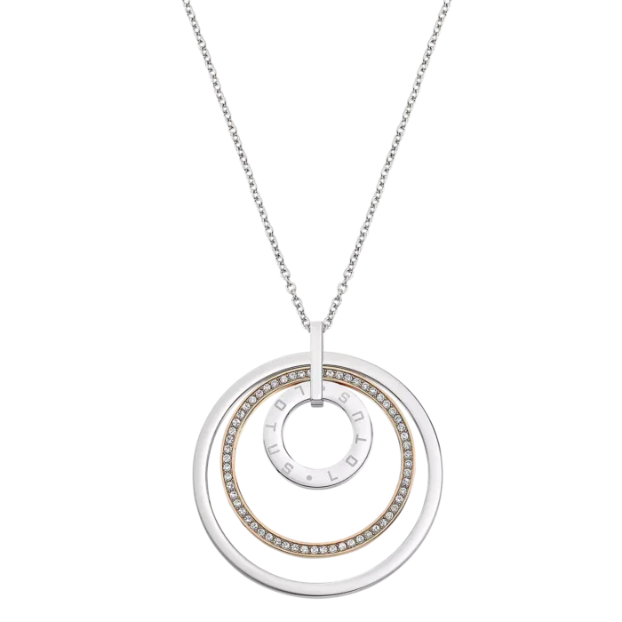 COLLAR GEOMÉTRICO LOTUS STYLE LS2090-1/2 ACERO INOXIDABLE 316L, MUJER