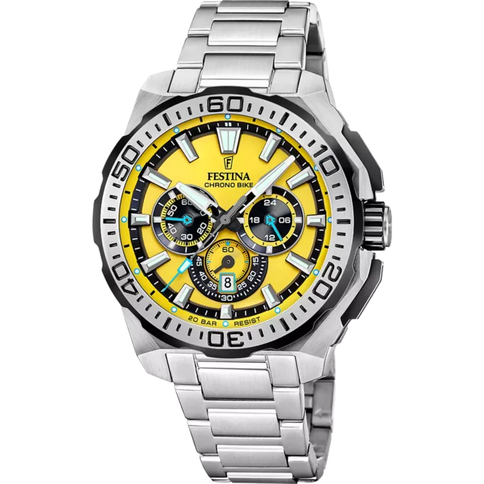 RELOJ DE HOMBRE FESTINA CHRONO BIKE F20724/4 AMARILLO CORREA DE ACERO