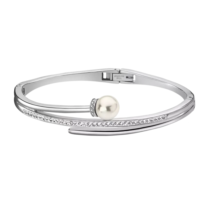 PULSERA PERLA LOTUS STYLE PEARLS LS2021-2/2 ACERO, MUJER