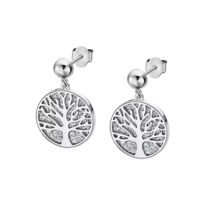 PENDIENTES ÁRBOL DE VIDA LOTUS STYLE LS2225-4/1 ACERO, MUJER