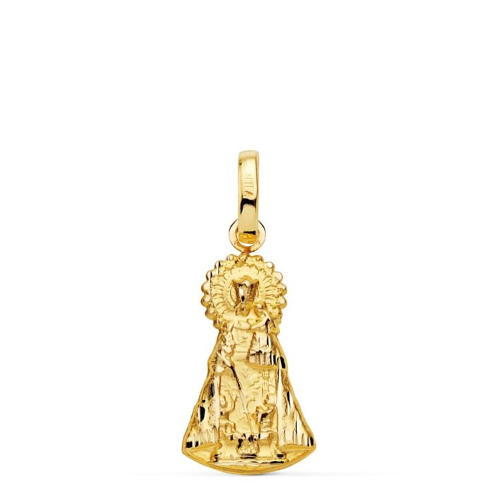 18K MEDALLA SILUETA VIRGEN ORO AMARILLO DE LOS DESAMPARADOS 19X11 MM 1.30 GR