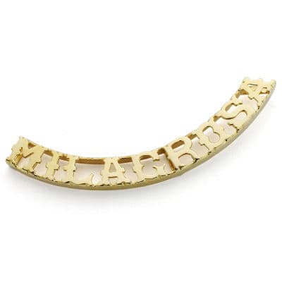 18K COLGANTE NOMBRE PERSONALIZADO 9 ORO AMARILLO LETRAS.