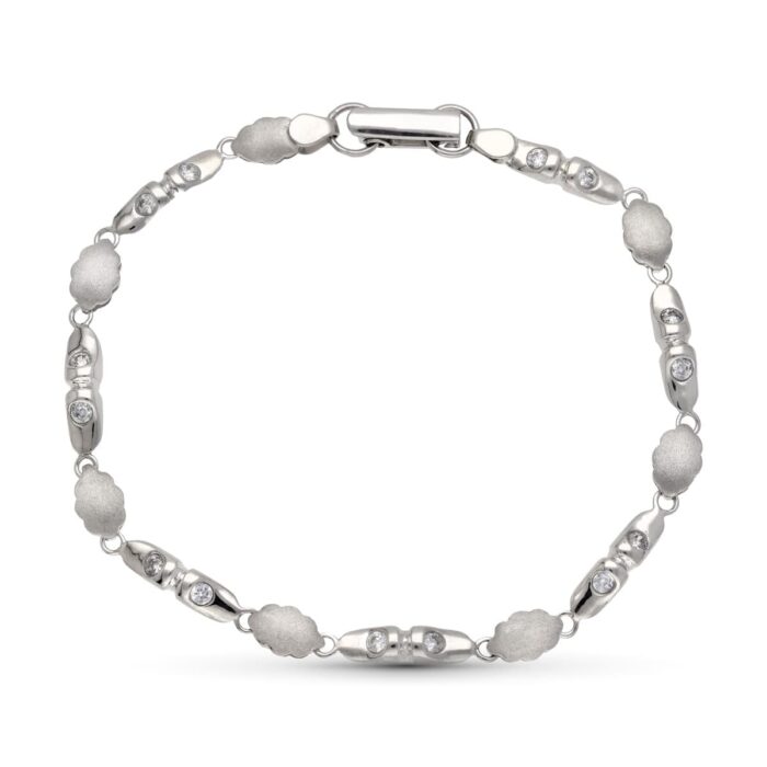18K PULSERA ORO BLANCO CIRCONITAS