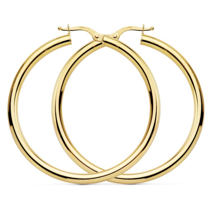18K AROS REDONDOS HUECOS 41 X 3MM 4.00 GRS
