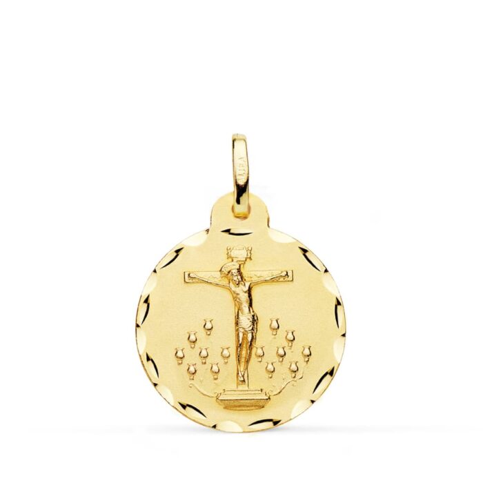 18K MEDALLA ORO AMARILLO CRISTO DE LA LAGUNA 20 MM
