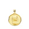 Medalla Virgen María Francesa en Oro Amarillo 18K - 16 mm
