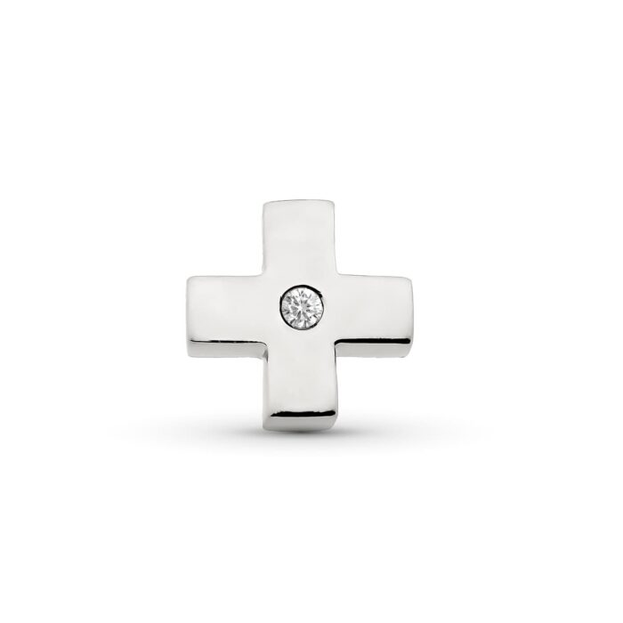 18K CRUZ ORO BLANCO HUECA ORO BLANCO 15X15 MM