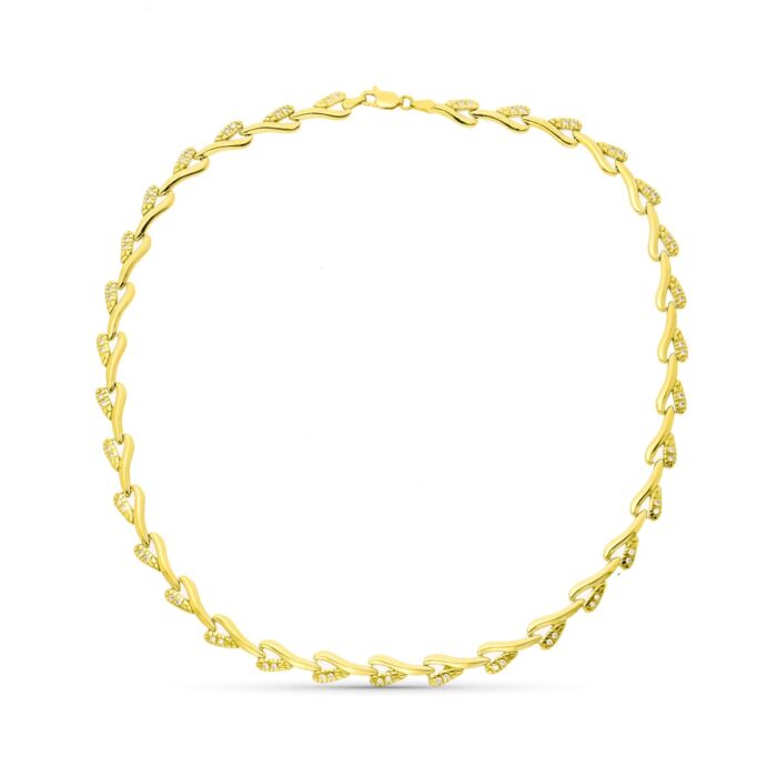 18K GARGANTILLA ORO AMARILLO CON CIRCONITAS