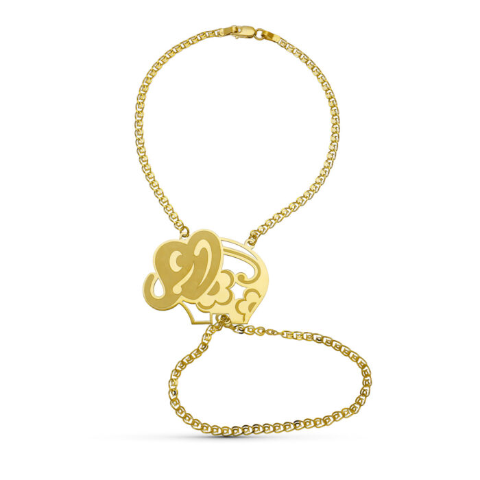 18K PULSERA ORO AMARILLO INDIA ELEFANTE