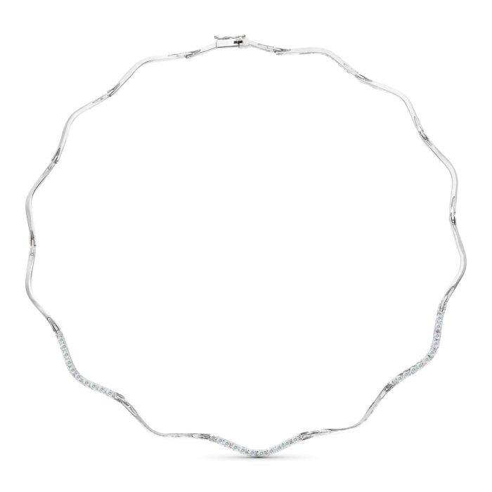 18K GARGANTILLA ORO BLANCO CIRCONITAS