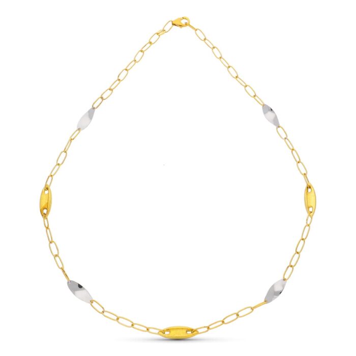 18K GARGANTILLA ORO BICOLOR ESLABONES
