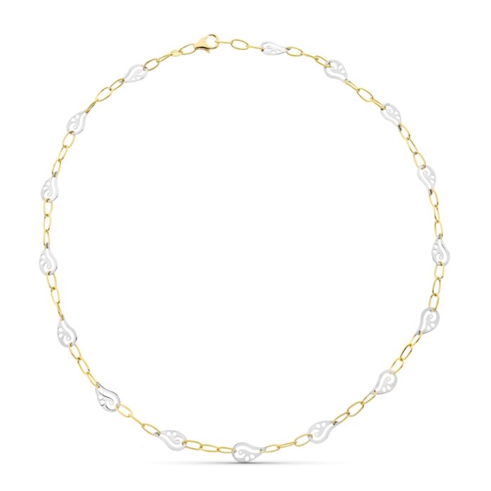 18K GARGANTILLA ORO BICOLOR 45CM
