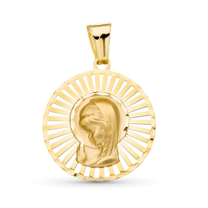 18K MEDALLA ORO AMARILLO VIRGEN NIÑA 22X20 MM