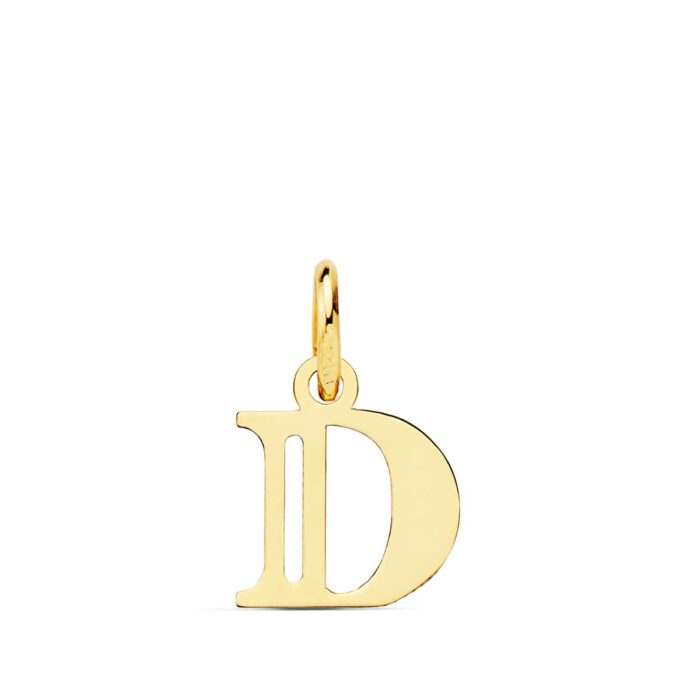 18K COLGANTE ORO AMARILLO LETRA " D " . 11X9 MM