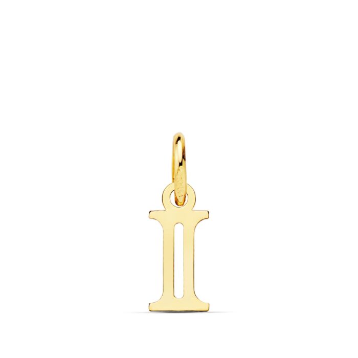 18K COLGANTE ORO AMARILLO LETRA " I " . 11X5 MM