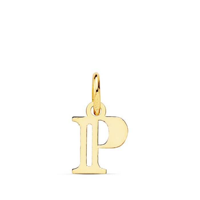 18K COLGANTE ORO AMARILLO LETRA " P " 11X9 MM