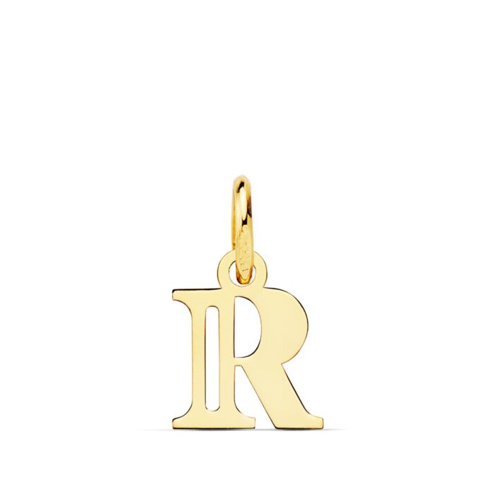 18K COLGANTE ORO AMARILLO LETRA " R " 11X9 MM