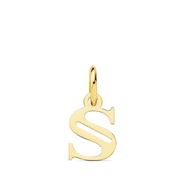 18K COLGANTE ORO AMARILLO LETRA " S " 11X7 MM