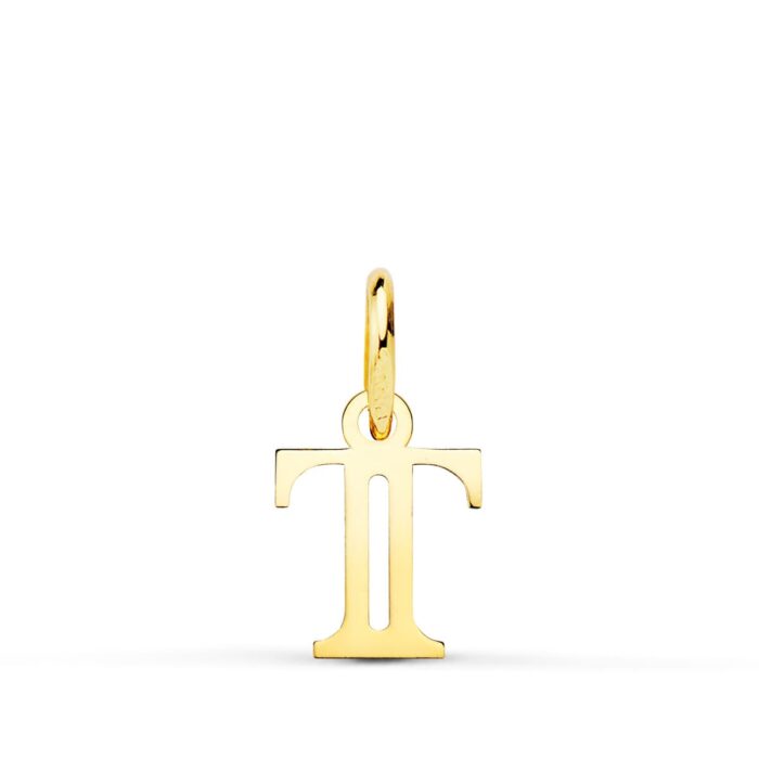 18K COLGANTE ORO AMARILLO LETRA " T " . 11X9 MM