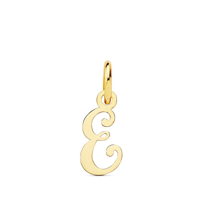 18K COLGANTE ORO AMARILLO LETRA " E " 12X6 MM
