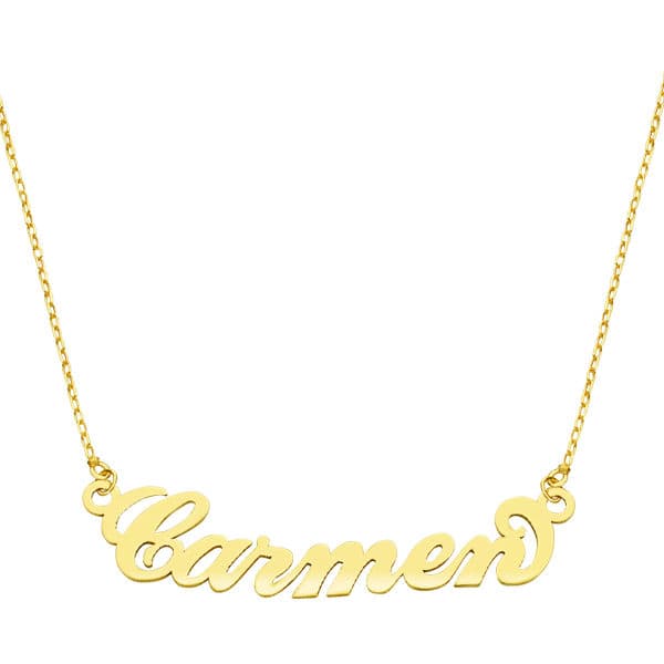 18K GARGANTILLA ORO AMARILLO NOMBRE PERSONALIZADO 8 LETRAS. CADENA 45CM