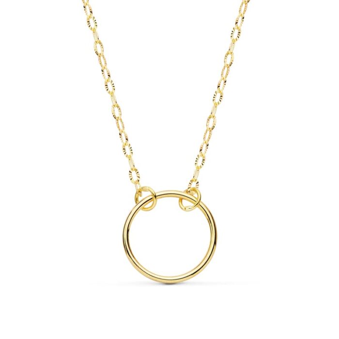 18K COLLAR ORO AMARILLO ARO 13 MM LARGO 42CM