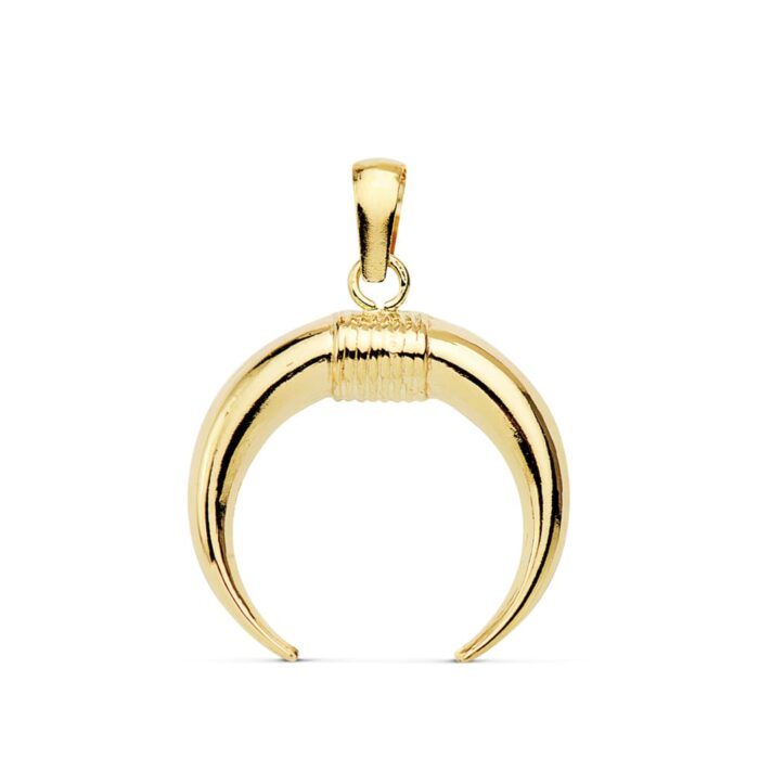 18K COLGANTE ORO AMARILLO CUERNO 16X16 MM