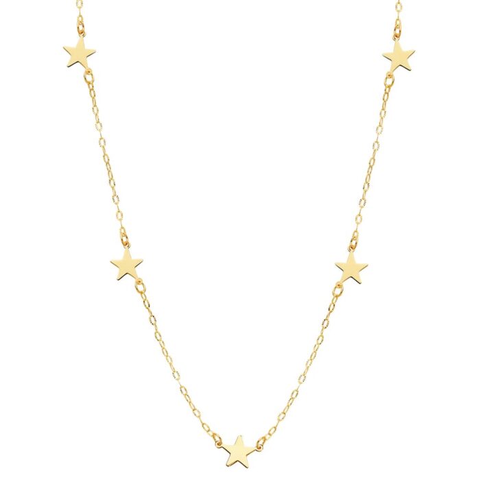 18K GARGANTILLA ESTRELLAS ORO AMARILLO 42CM
