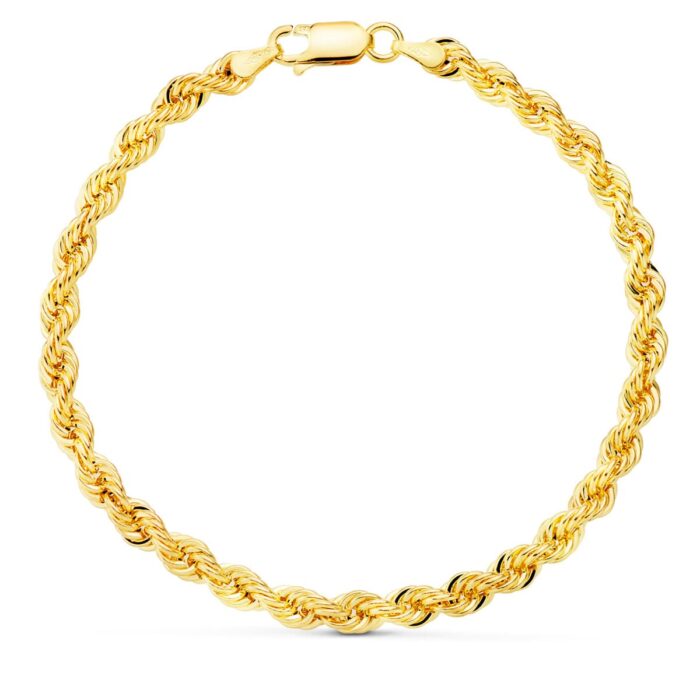 18K PULSERA ORO AMARILLO CORDON SALOMONICO. ANCHO 4.3 MM LARGO 20CM