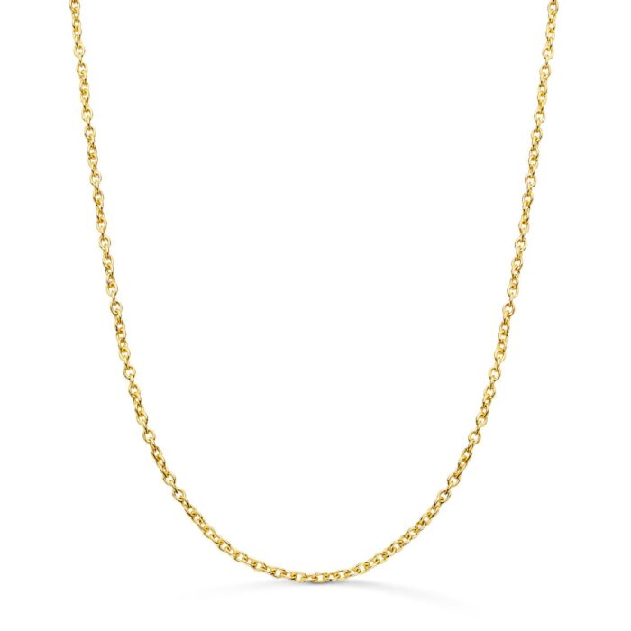 18K CADENA ORO AMARILLO FORZADA MACIZA ANCHO: 1.9MM LARGO: 60CM