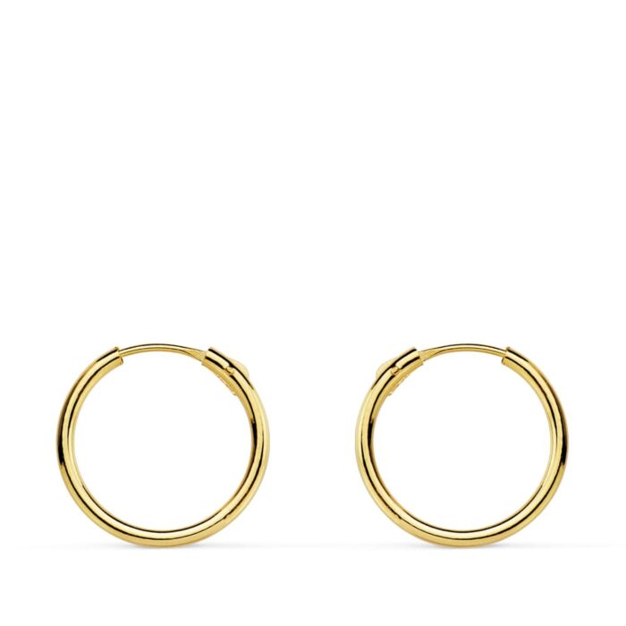 18K AROS ORO AMARILLO HUECOS REDONDOS 13X1.20 MM