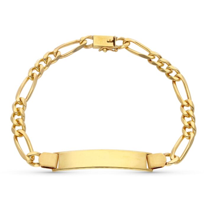 18K ESCLAVA ORO AMARILLO MACIZA 22 CM 6 MM