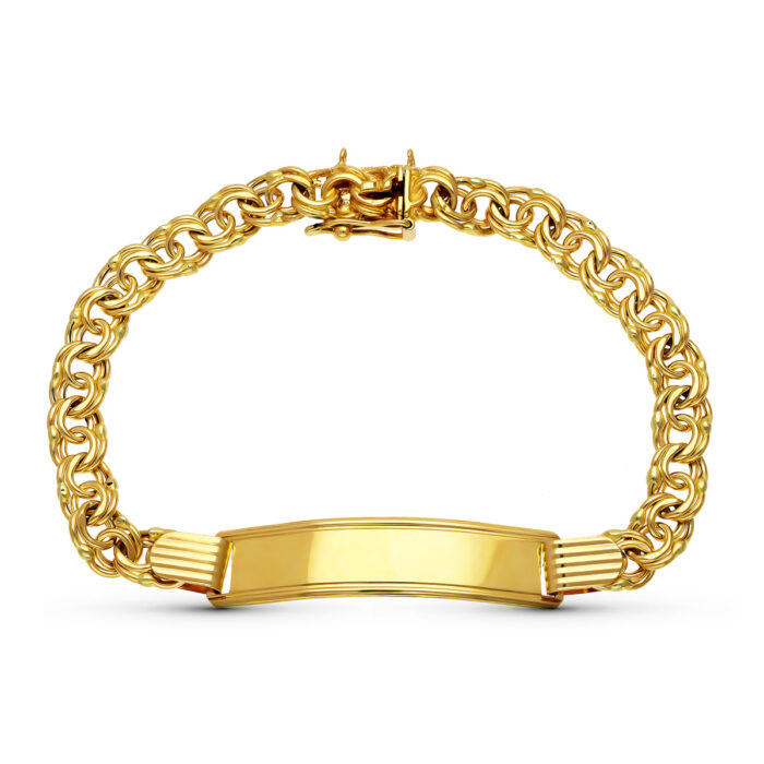 18K ESCLAVA ORO AMARILLO HUNGARA 21.5 CM 7 MM
