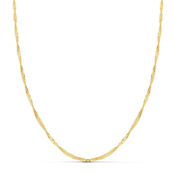 18K CADENA ORO AMARILLO SINGAPUR HUECA 1.7 MM 50CM