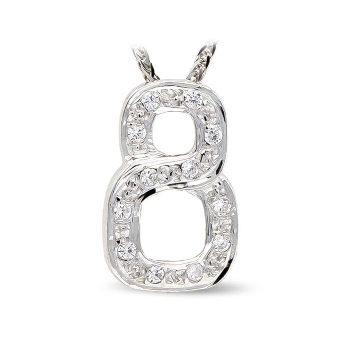 18K GARGANTILLA ORO BLANCO Y CIRCONITAS