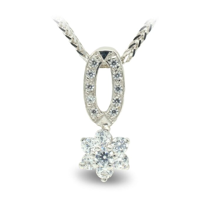 18K GARGANTILLA ORO BLANCO CIRCONITAS