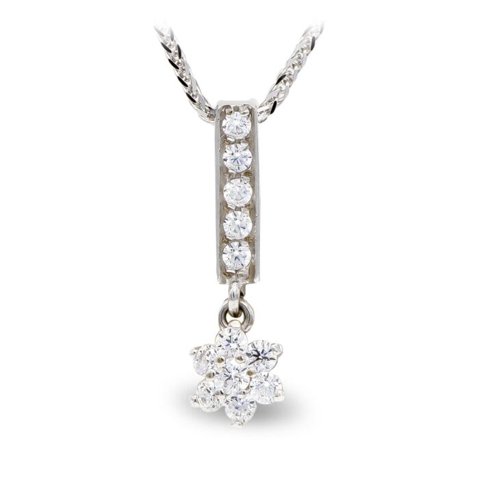 18K GARGANTILLA ORO BLANCO CIRCONITAS