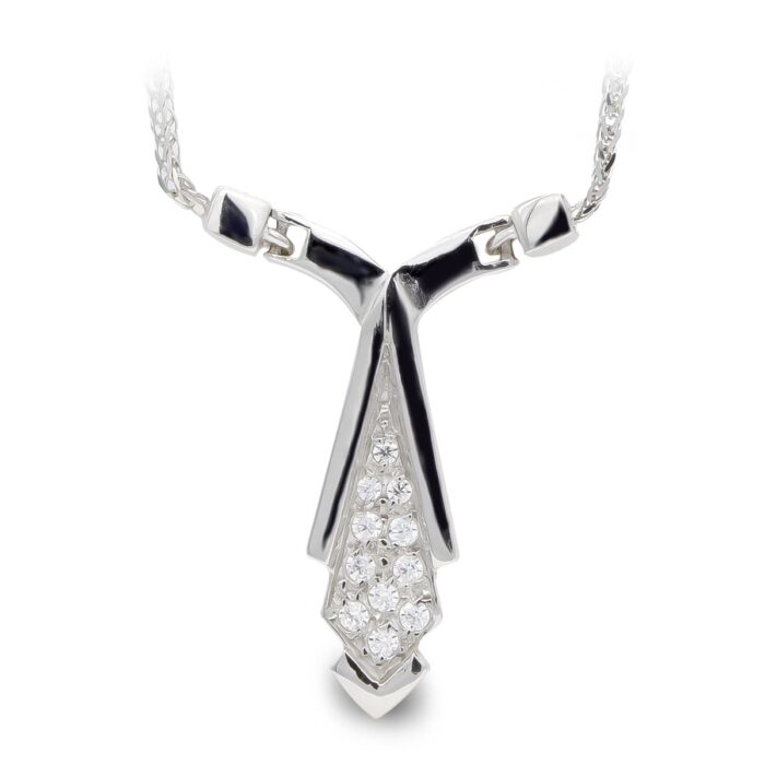 18K GARGANTILLA ORO BLANCO CIRCONITAS